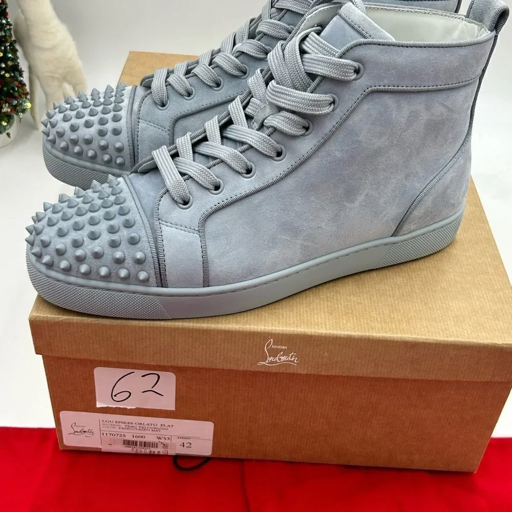 Men’s Christian Louboutin, Lou spikes Orlato flat sneakers size 42 made in Italy